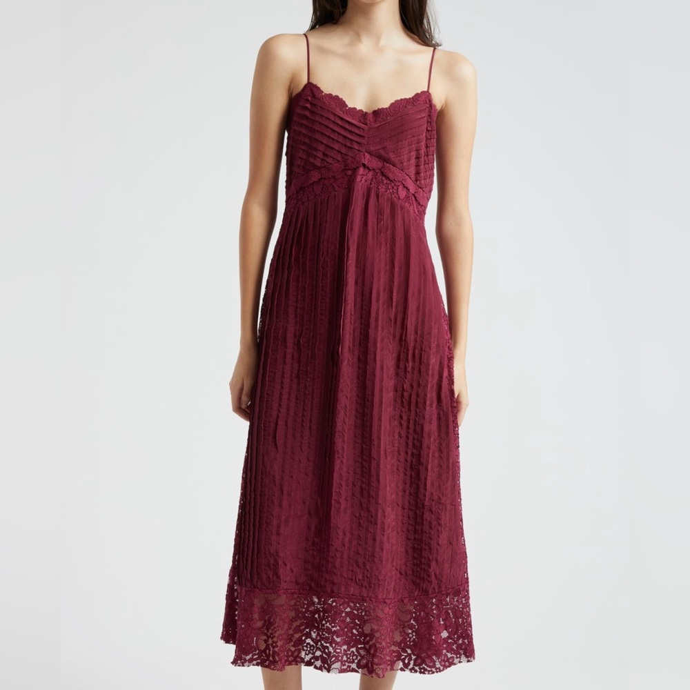 Farm Rio Lace Empire Waist Dress